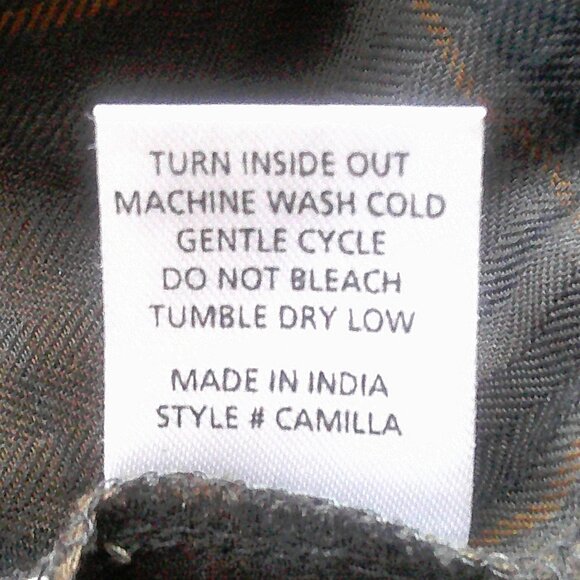 Sister Mary Cotton Plaid Purple floral Embroidered Camilla Top XS - Picture 9 of 9